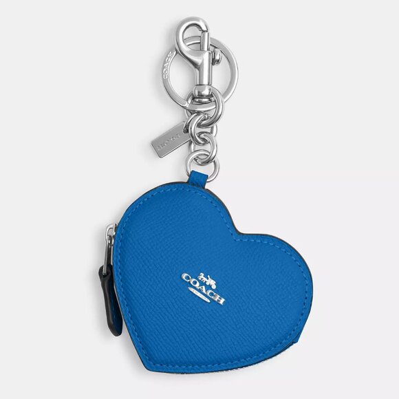 🥰 Coach Heart Bag Charm Key Chain blue - Picture 2 of 6